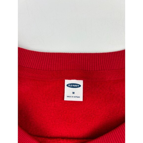 Old Navy Women's M Red Winter Wonder Graphic Crew Neck Sweat Shirt - Picture 3 of 3